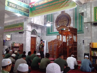  Kodim Inhil Gelar Doa Bersama untuk Korban Gempa dan Tsunami di Sulteng